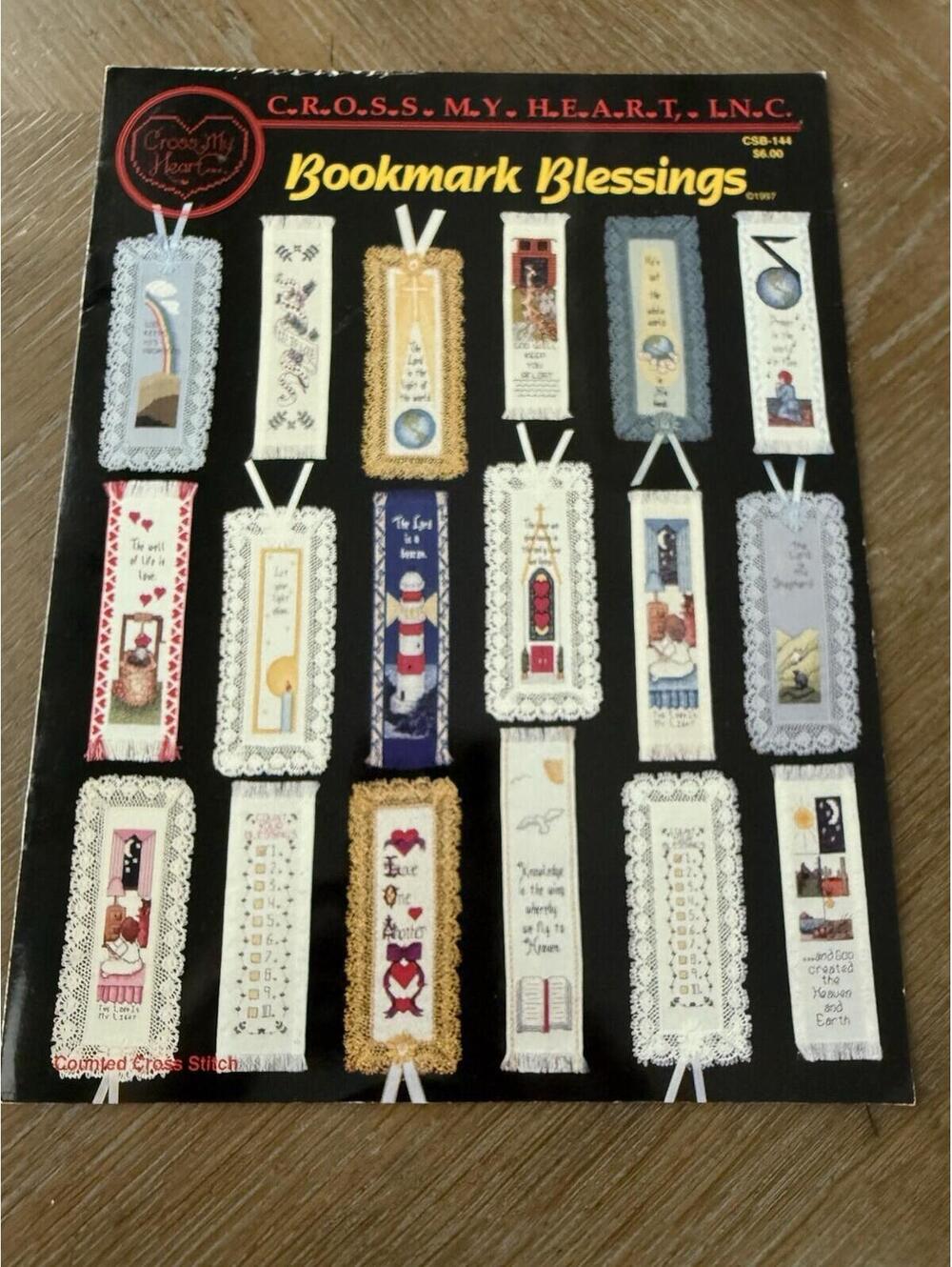Bookmark Blessings Cross Stitch Instructional Booklet 9 Pgs 1997